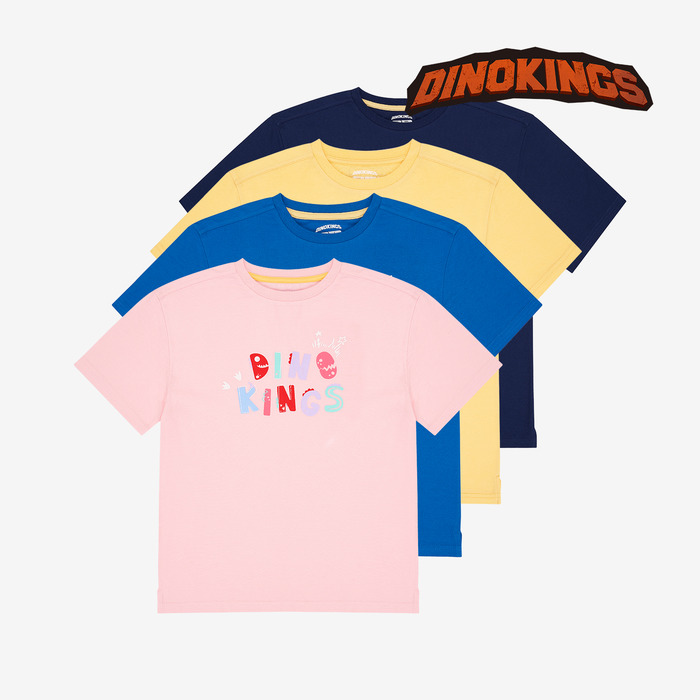 [다이노킹즈] 디노 반팔 티셔츠 레터링 4종 모음